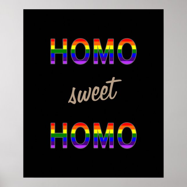 Gay Funny Homo Sweet Homo Poster (Framsidan)