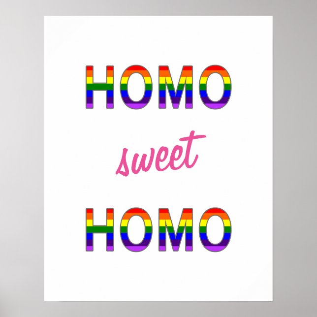 Gay Funny Homo Sweet Homo Poster (Framsidan)