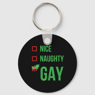 Gay Funny Pajama julklapp Nyckelring
