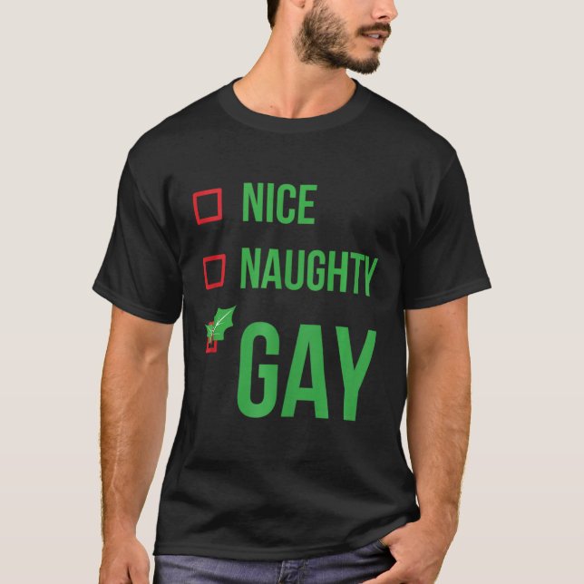 Gay Funny Pajama julklapp T Shirt (Framsida)