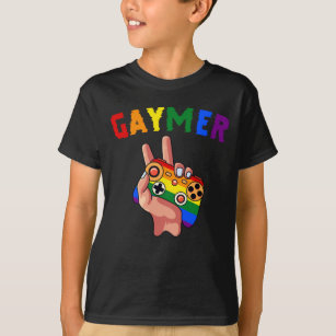Gay Gamer Colorful Rainbow Controller LGBTQ-spel T Shirt