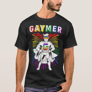 Gay Gamer Gaming Gaymer Gayming LGBTQ Gay Manar Pr T Shirt