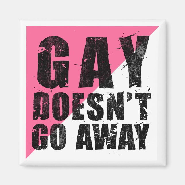 Gay går inte förbi kvadratljusmagnet magnet (Framsidan)