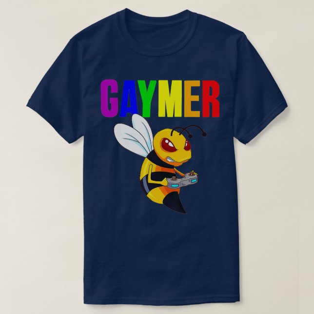 Gay Gaymer Geek Pride LGBT Video Game Älskare Gift T Shirt (Design framsida)
