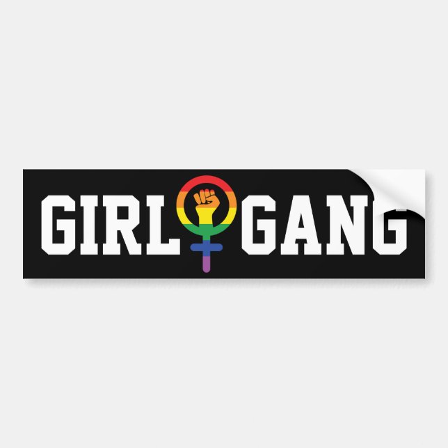 Gay Girl Gang LGBTQIA Bildekal (Framsidan)