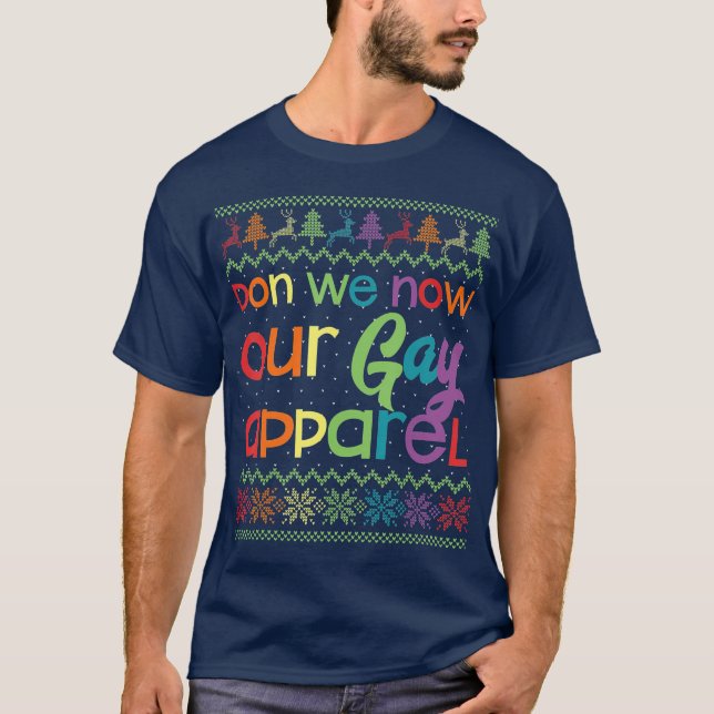 Gay God Jul LGB Don We now our Gay T Shirt (Framsida)