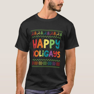 Gay God Jul Lgbt Lycklig Holigays Rainbow Pa T Shirt