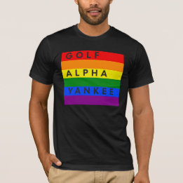 GAY Golf Alpha Yankee Phonetic Alphabet T Shirt