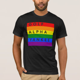 GAY Golf Alpha Yankee Phonetic Alphabet T Shirt