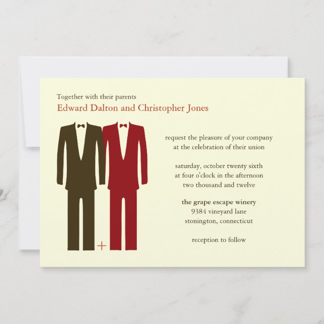 Gay Gör Matematiken Ljus Höst Inbjudningar (Framsida)