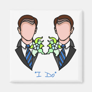 Gay Groom Giftermål Magnet