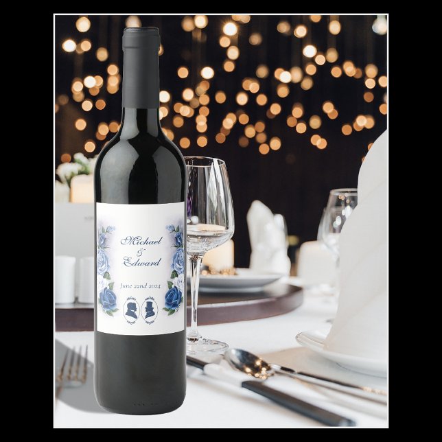 Gay Grooms ReEmergency Blue Ro Vinflaska Etikett (Skapare uppladdad)