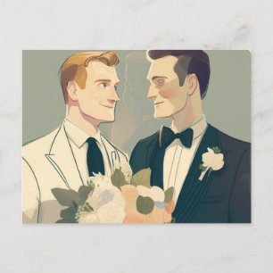 Gay Grooms Vykort