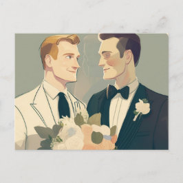 Gay Grooms Vykort