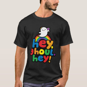 Gay Halloween Cute Ghost Hej Ghoul (Girl) Hej Prid T Shirt