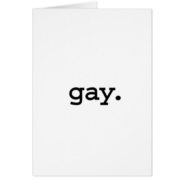 gay. hälsningskort (Framsidan)