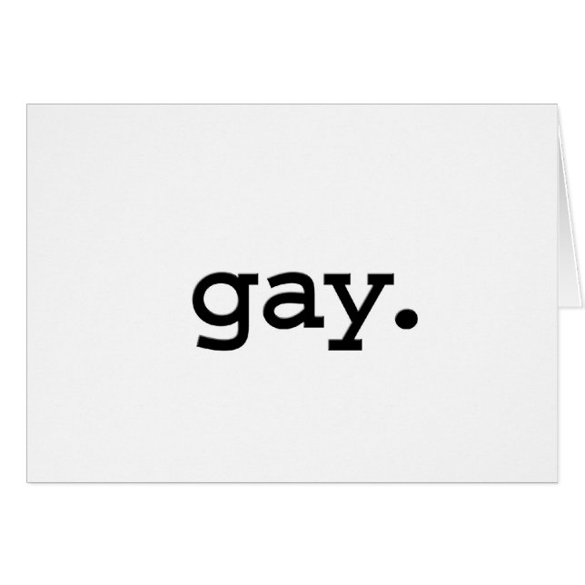 gay. hälsningskort (Framsidan Horizontal)