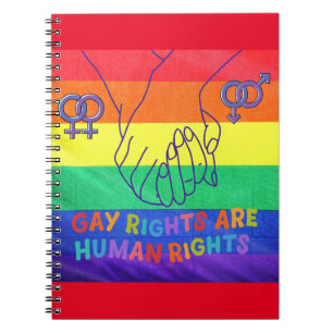 Gay har höger anteckningsbok