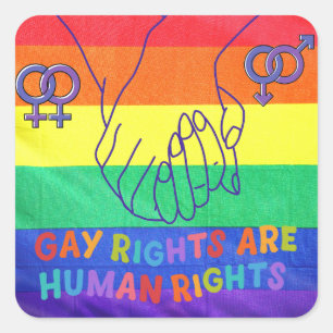 Gay har höger fyrkantigt klistermärke