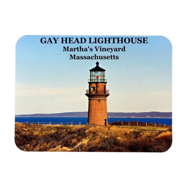 Gay Head fyr, Martha's Vineyard MORSA Magnet (Horisontell)