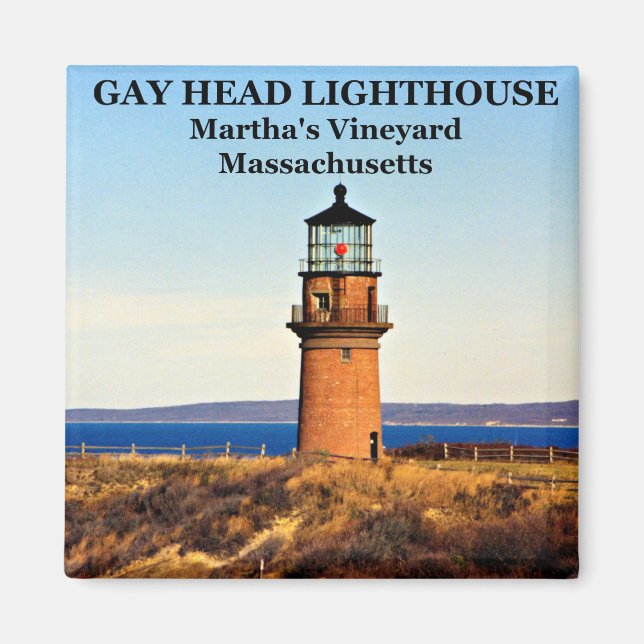 Gay Head Lighthouse, Martha's Vineyard MORSA Magnet (Framsidan)