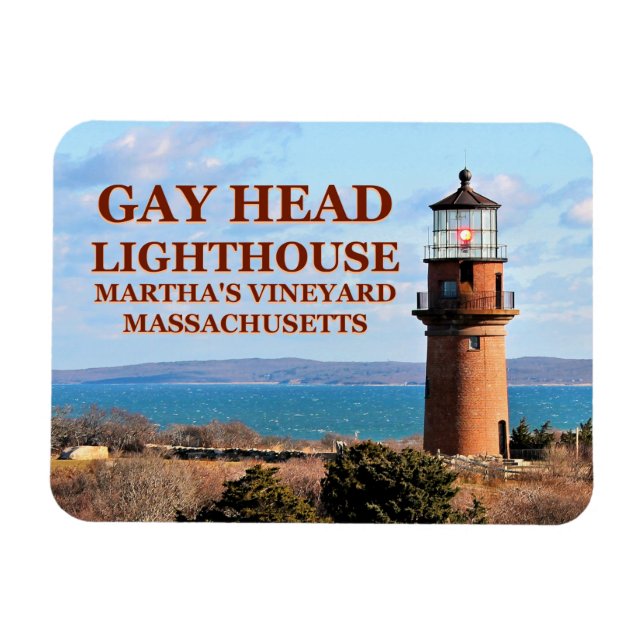 Gay Head Lighthouse, Martha's Vineyard MORSA Magnet (Horisontell)