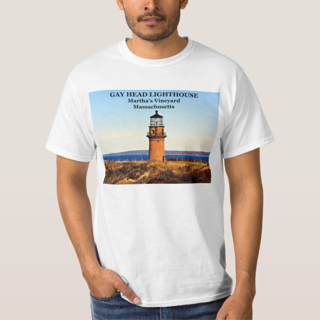 Gay Head Lighthouse, Martha's Vineyard MORSA T-shirt (Framsida)
