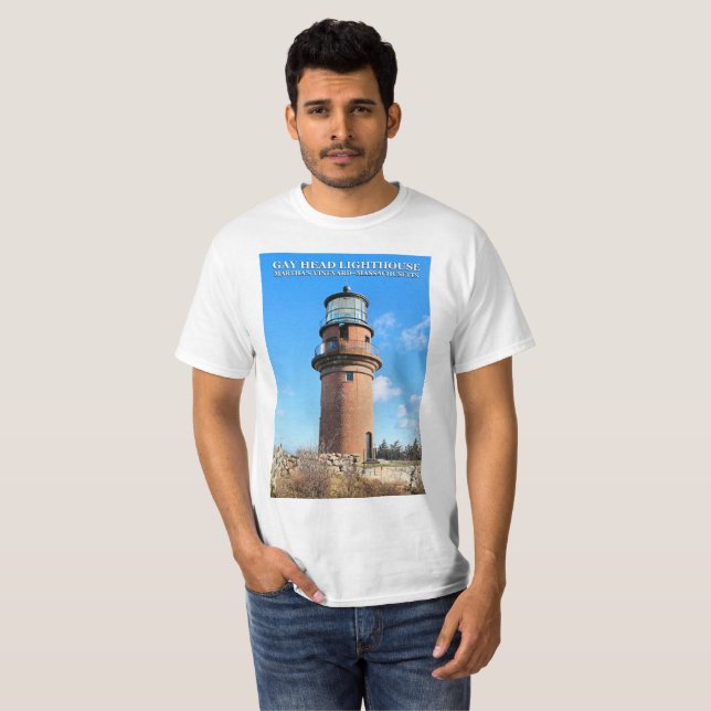 Gay Head Lighthouse, Martha's Vineyard MORSA T Shirt (Hel framsida)