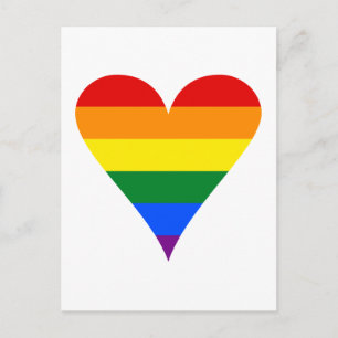 Gay Heart Flagga Funky Vykort