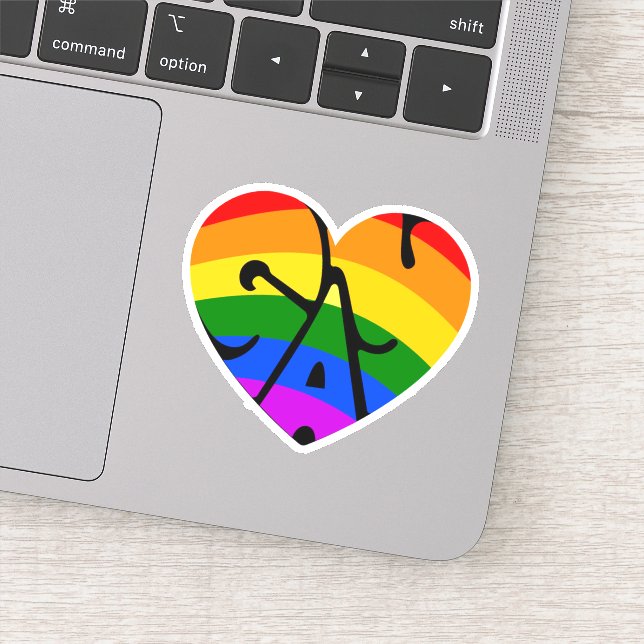 Gay Heart Klistermärken (Detalj)