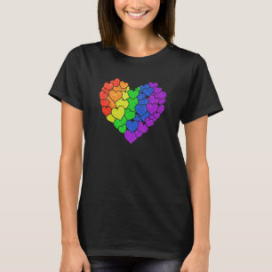 Gay Heart Lgbtq Lesbisk Pride Flagga Kärlek Lgbt H T Shirt