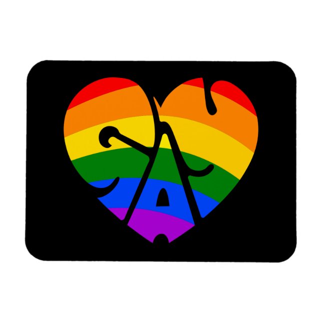 Gay Heart Magnet (Horisontell)