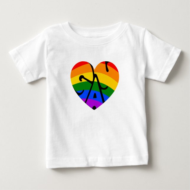 Gay Heart T Shirt (Framsida)