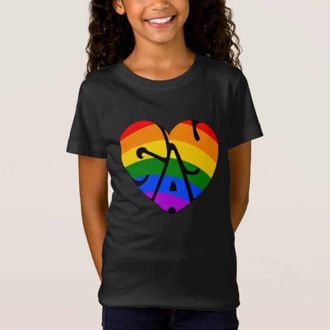 Gay Heart T Shirt (Framsida)