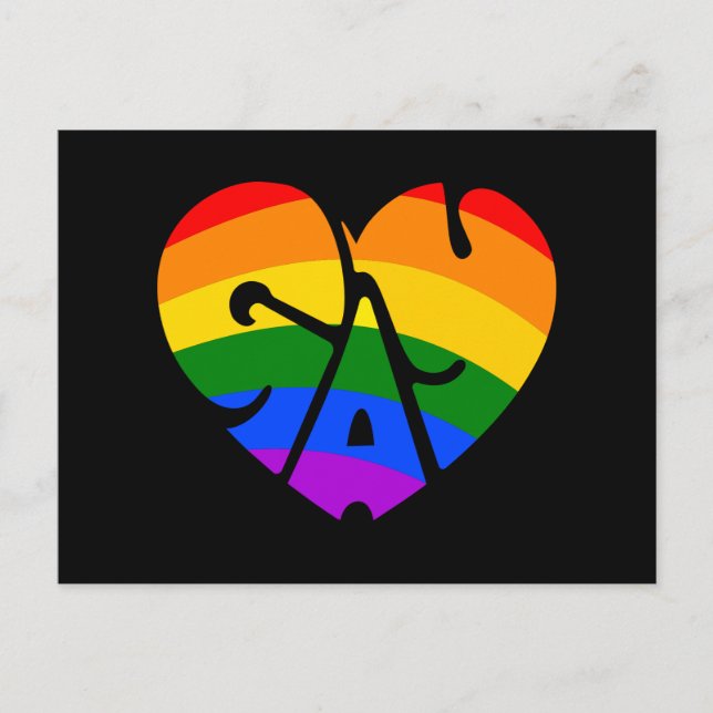 Gay Heart Vykort (Framsida)