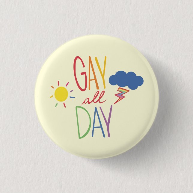 Gay hela dagen knapp (Framsida)