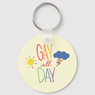 Gay hela dagen nyckelring