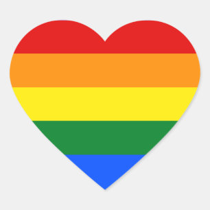 Gay Hjärtformat Klistermärke