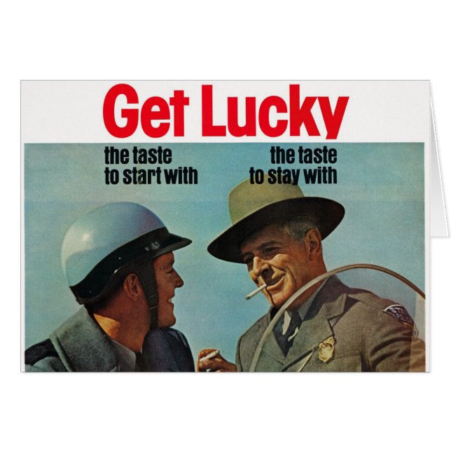 Gay humor från förflutnan. Oavsiktligt? Hälsningskort (Framsidan Horizontal)