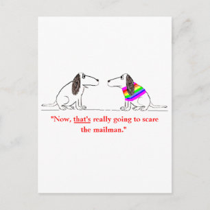 Gay Hund Tecknad #5 Vykort