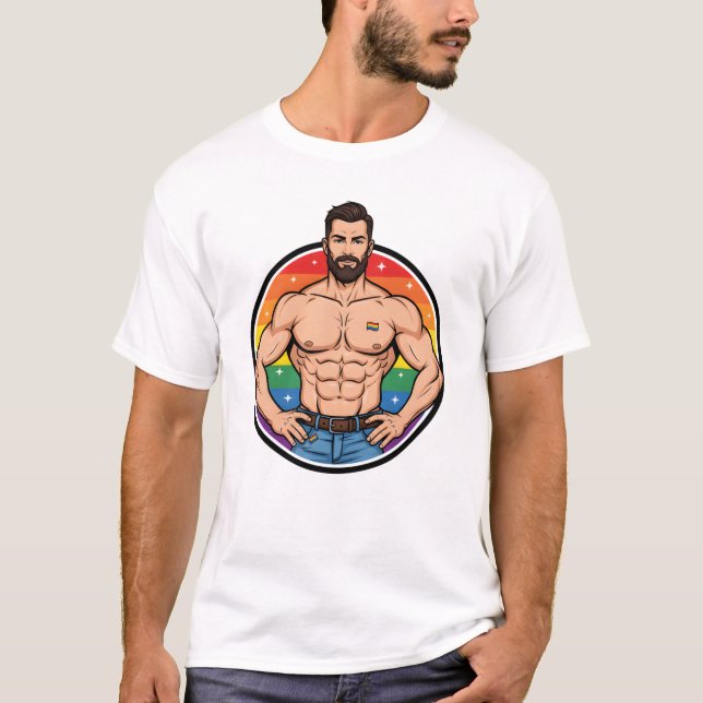 GAY ICON T-Shirt | Gay Pride Shirt for Men | LGBTQ (Framsida)