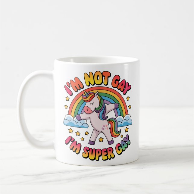 Gay Im Super Gay Sublimation-60681 Tri-Blend Shir Kaffemugg (Vänster)