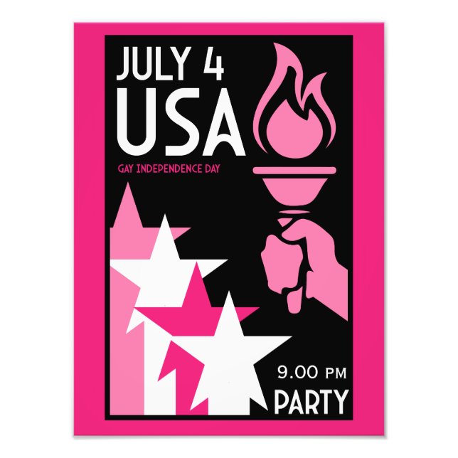 Gay Independence day Fototryck (Framsidan)