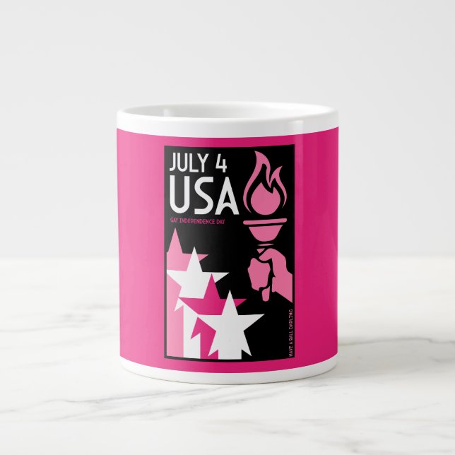 Gay Independence day Jumbo Mugg (Framsidan)