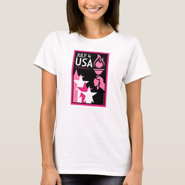 Gay Independence day T Shirt (Framsida)