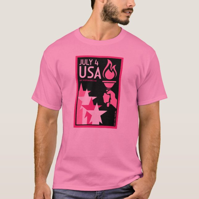 Gay Independence day T Shirt (Framsida)
