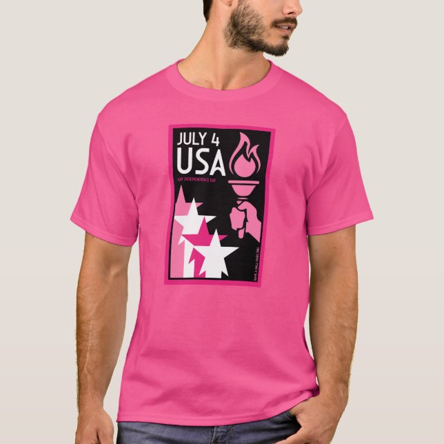 Gay Independence day T Shirt (Framsida)