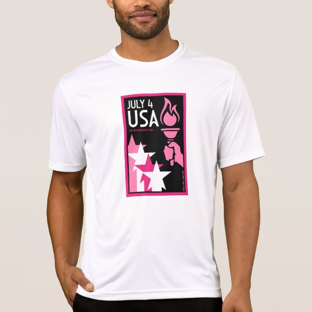 Gay Independence day T Shirt (Framsida)