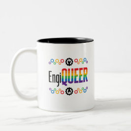 Gay Ingenjör Engineering Engiqueer Pride Month Två-Tonad Mugg