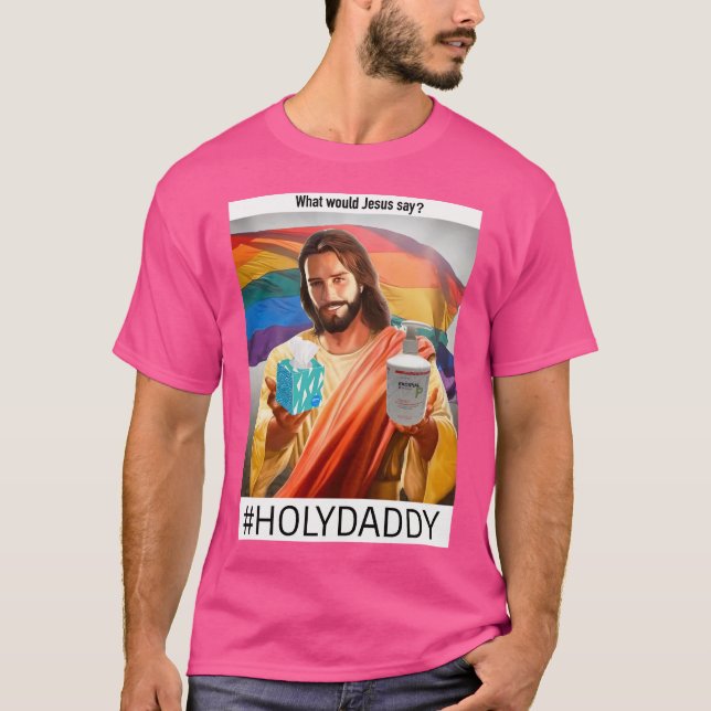 Gay Jesus T Shirt (Framsida)